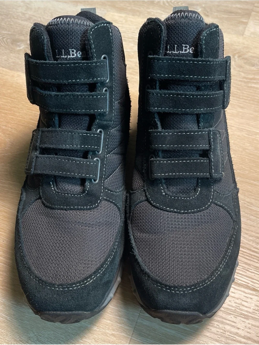 LL BEAN Black Suede Snow Sneaker 5 Mid Boots Water Resistant Insulated Hiking